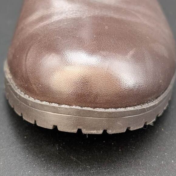 Lauren Ralph Lauren Savion Boots Womens 8 Brown Leather Tall Side Zip Equestrian - Picture 14 of 16